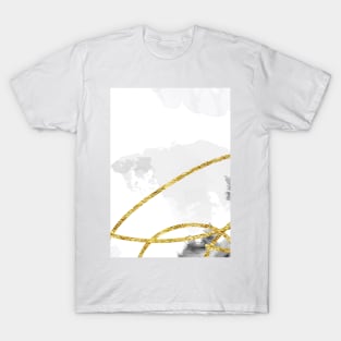 Marble Gold #kintsugi #gold #japan #marble #home #decor #kirovair #watercolor T-Shirt